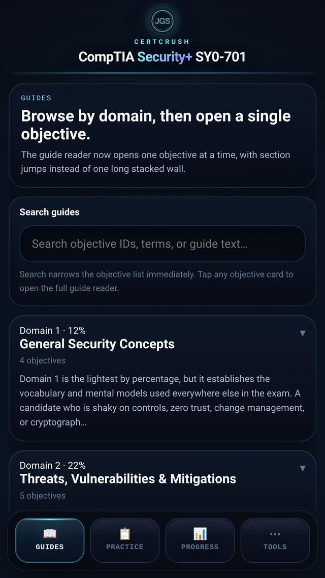 CertCrush app preview
